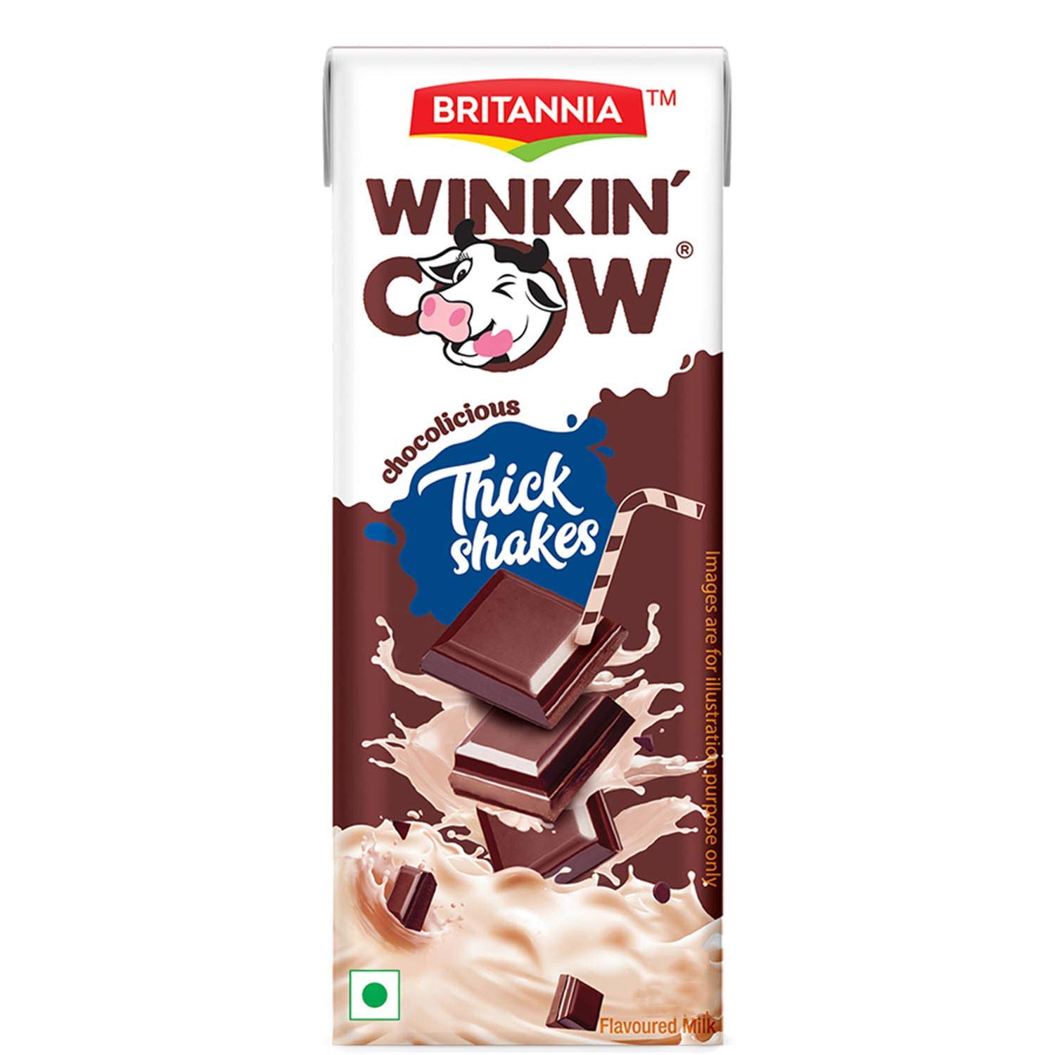 BRITANNIA Winkin Cow Flavoured MilkÂ Â (20 ml Extra in Pack)Â Â (Choco)