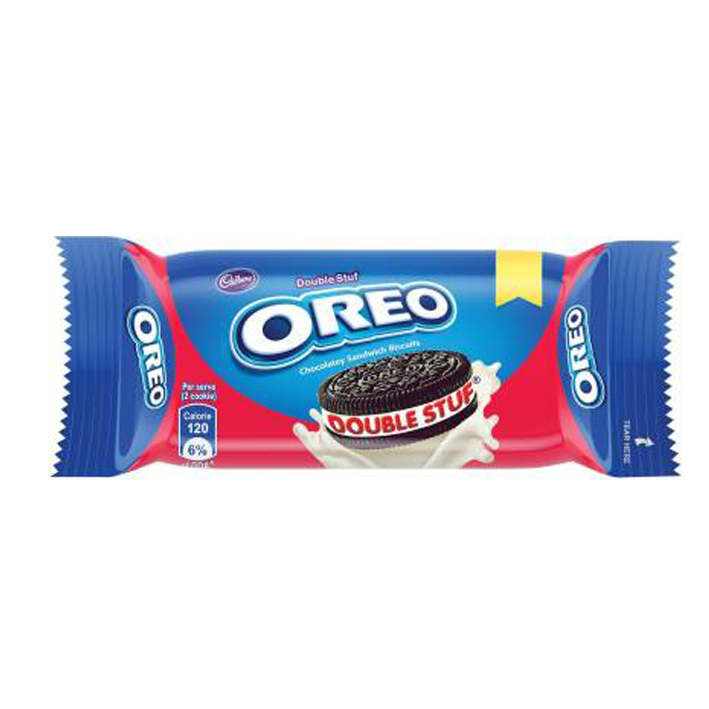 CADBURY OREO DOUBLE STUF CHOCOLATEY SANDWICH BISCUIT
