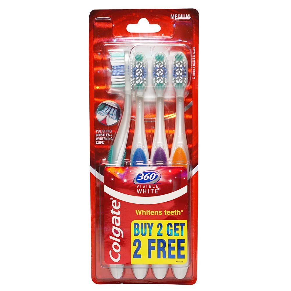 COLGATE 360 DEGREE VISIBLE WHITE WITH MEDIUM