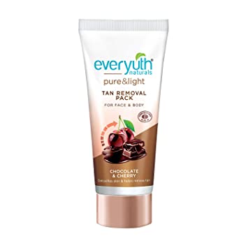 Everyuth Naturals Pure and Light Tan Removal Pack CHOCOLATE & CHERRY