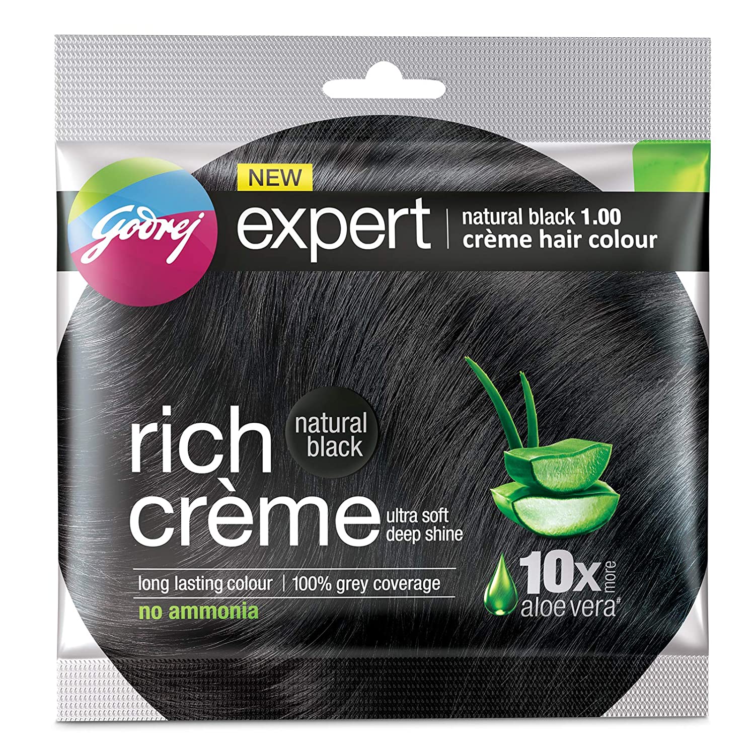 GODREJ EXPERT RICH CRÃˆME HAIR COLOR SHADE 1, NATURAL BLACK