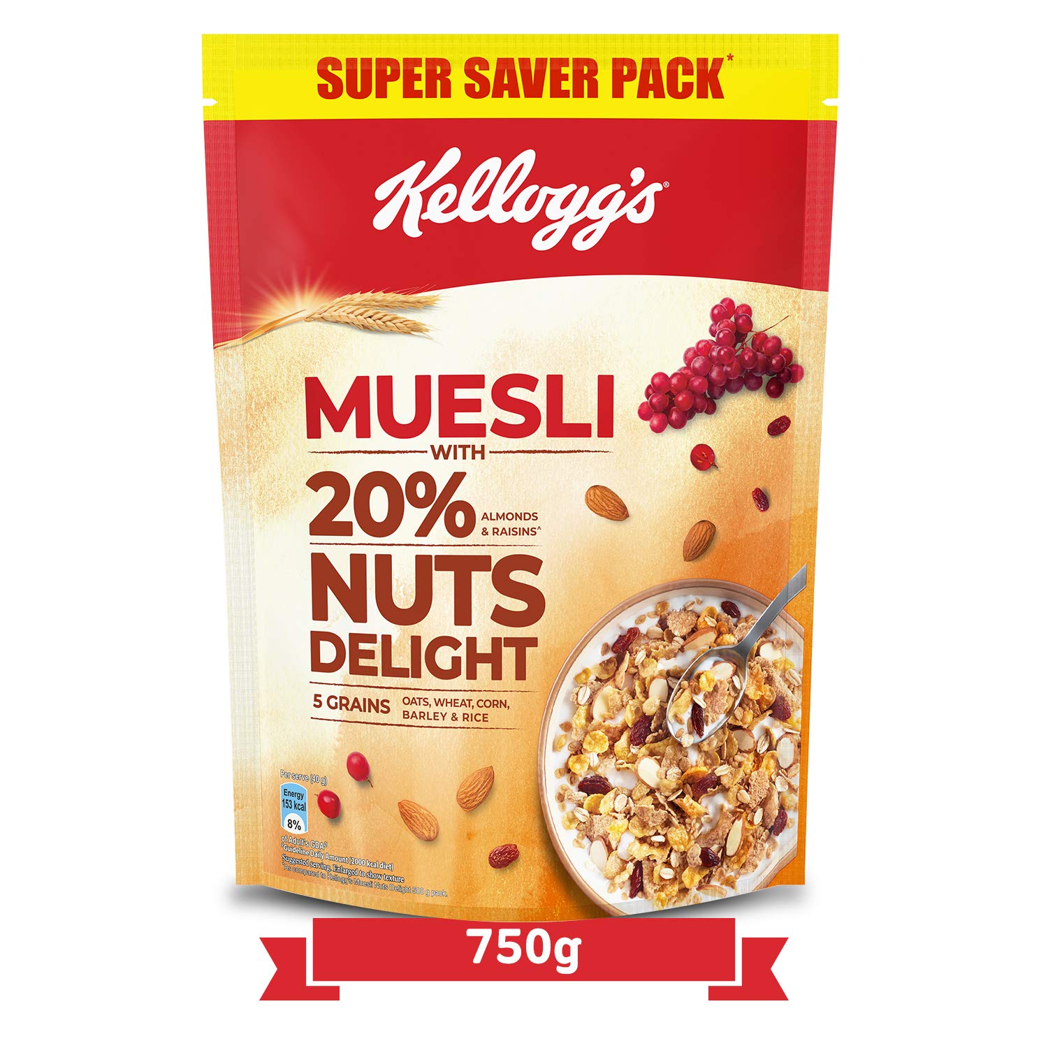 Kellogg's Muesli 20% Nuts DelightÂ 