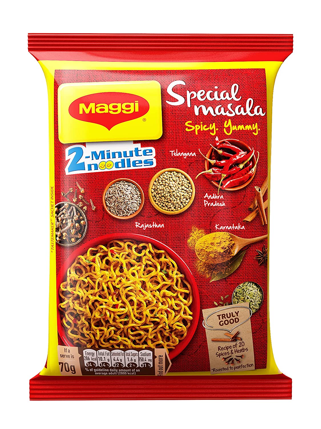 Maggi 2-Minute Special Masala Instant Noodles VegetarianÂ Â 