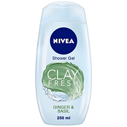 NIVEAVWOMEN BODY WASH , CLAY FRESH GINGER & BASIL SHOWER GEL