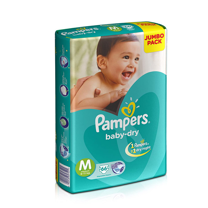 PAMPERS BABY DRY DIAPERS MEDIUM