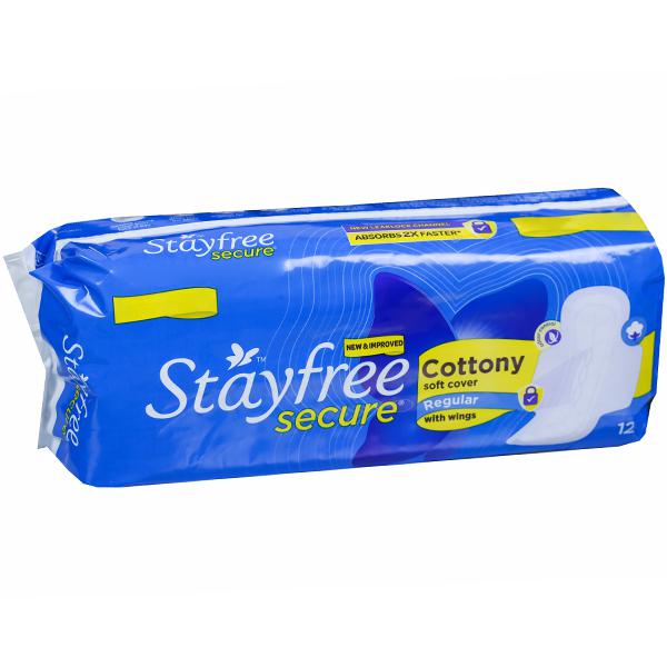 STAYFREE Secure Cottony Soft Regular Wings Sanitary PadÂ Â 