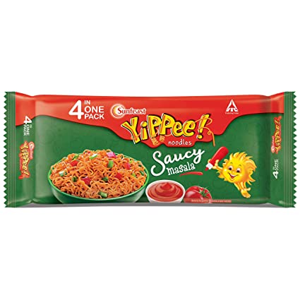 Sunfeast YiPPee! Noodles Saucy Masala Instant Noodles VegetarianÂ 