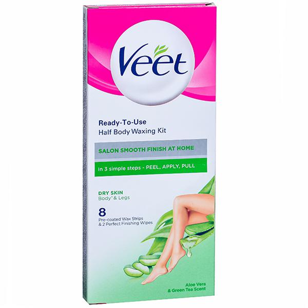 Veet Half Body Waxing Kit for Dry Skin Strips